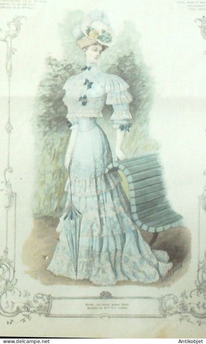 La Mode illustrée journal 1906 n° 37 Robe en linon