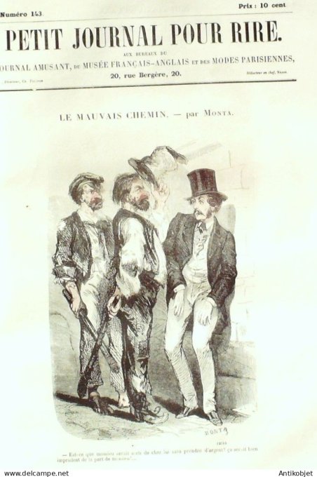 Petit journal pour Rire 1858 # 143 La Taxe Marcelin