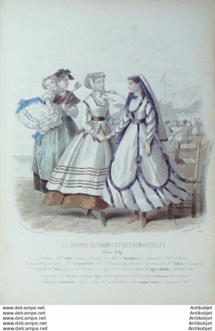 Journal des Dames Demoiselles 1866 # 857 (Maison Pieffort) maritime