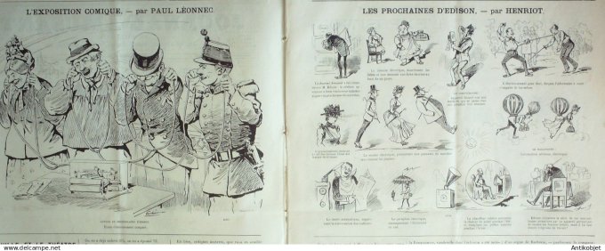 Le Journal Amusant 1889 # 1721 Le ballon captif par Henriot