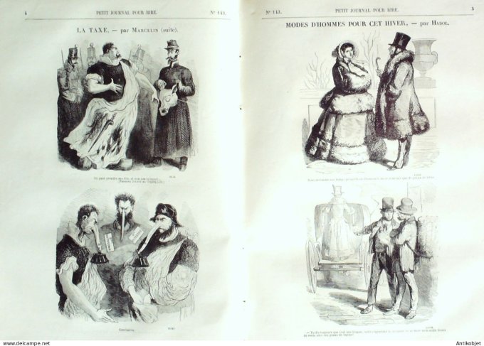 Petit journal pour Rire 1858 # 143 La Taxe Marcelin