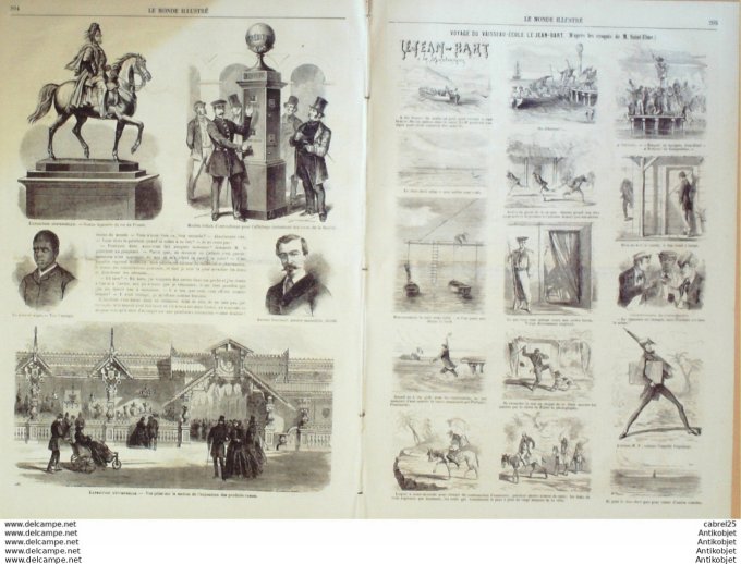 Le Monde illustré 1867 n°520 St Domingue Santo Domingo Italie Riva lac de Garde