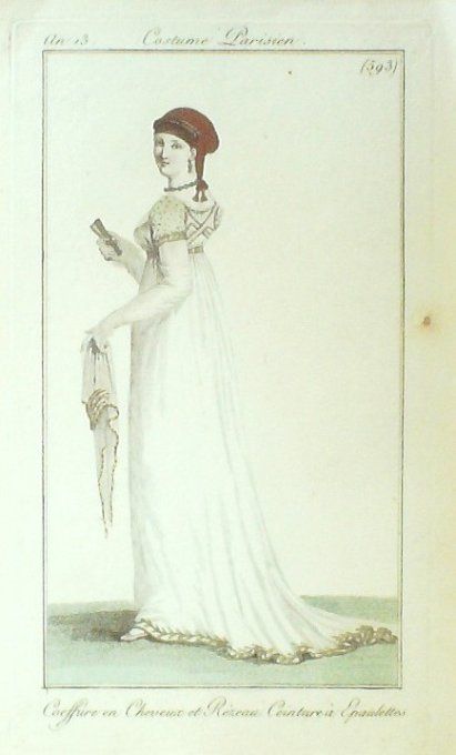 Costume Parisien 1805 an 13 # 593 (eau forte) Ceinture ? épaulettes