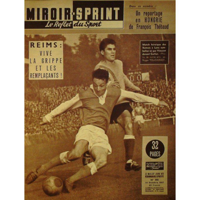 Miroir Sprint 1957 #  593 14 Oct Lassau Chiocca Marche Jonquet  Nepstadion Bobet Scoo