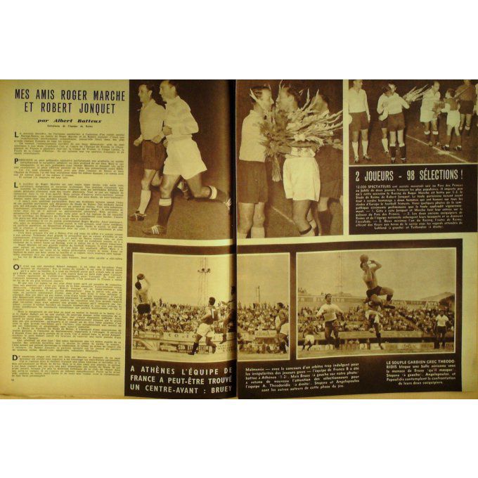 Miroir Sprint 1957 #  593 14 Oct Lassau Chiocca Marche Jonquet  Nepstadion Bobet Scoo