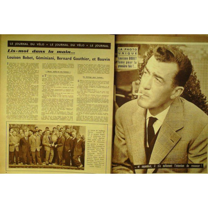 Miroir Sprint 1957 #  593 14 Oct Lassau Chiocca Marche Jonquet  Nepstadion Bobet Scoo