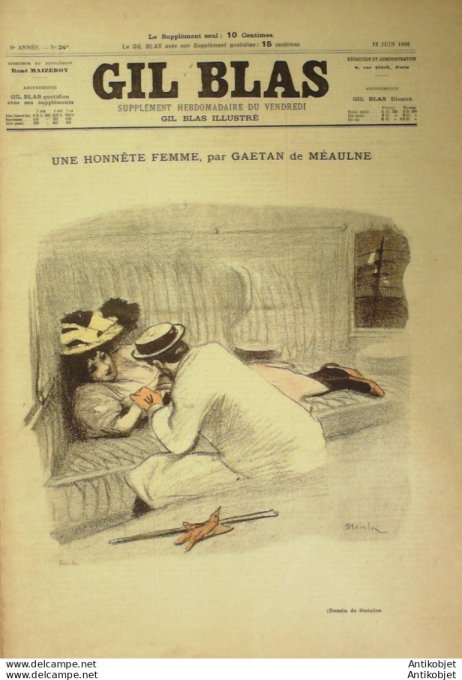 Gil Blas 1896 n°24 Gaétan de MEAULNE Léon DELERUE Théodore BOTREL ROLAND de MARES