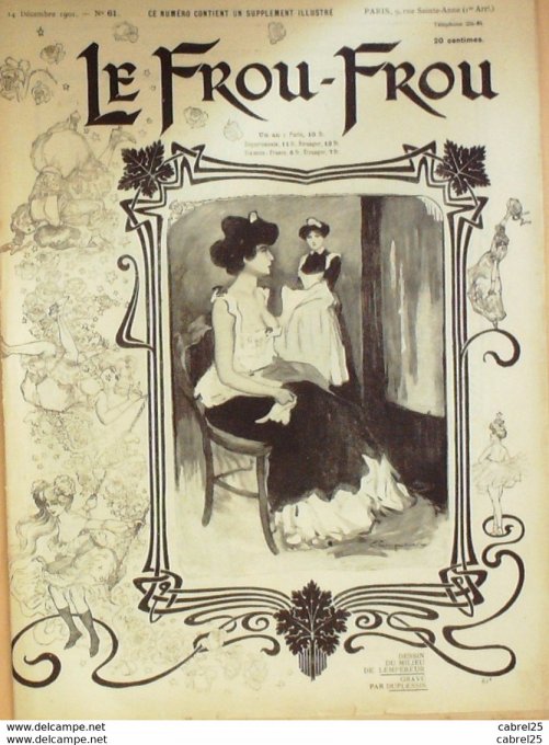 Le Frou Frou 1901 n° 61 BARCET GERBAULT HAMEL GUILLAUME LAMES WELY TOUTAIN