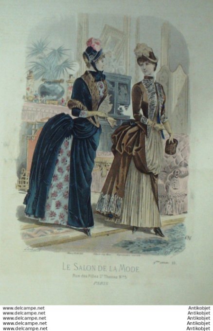 Gravure Mode Salon 1883 #  696 (Old Fashion plate)