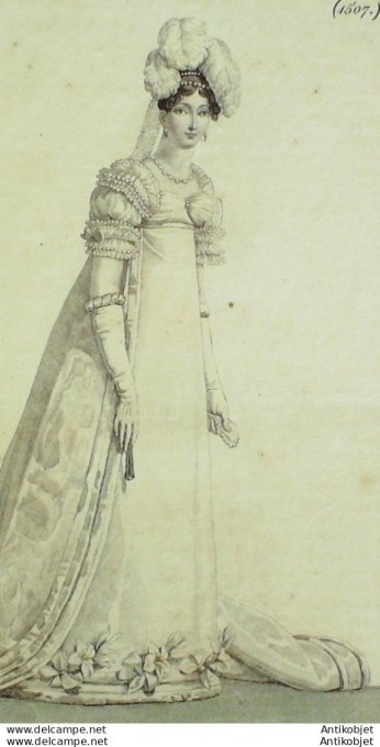 Costume Parisien 1815 # 1507 Manteau de cour en Moire