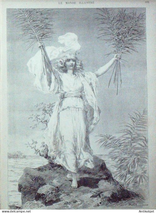 Le Monde illustré 1879 n°1142 Afghanistan Astrakan Vietlanka Monte-Carlo Sarah Bernhardt