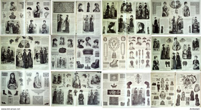 Mode illustree  1881 Lot de 10 journaux