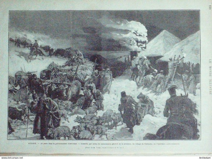 Le Monde illustré 1879 n°1142 Afghanistan Astrakan Vietlanka Monte-Carlo Sarah Bernhardt