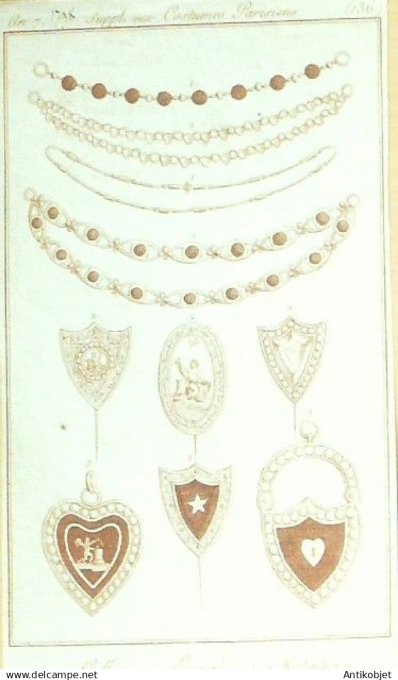 Costume Parisien 1799 an 7 #136 (eau forte) Epingles colliers