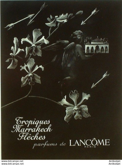 Publicite Cosmetique Lancome Marrakech Tropiques 1954