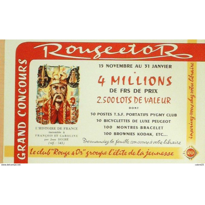 Buvard LE CLUB ROUGE et OR