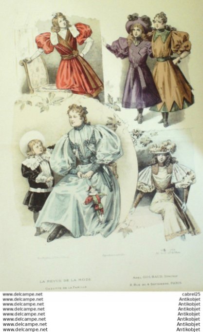 Gravure Mode La Gazette 1895 # 05 (Old Fashion plate)