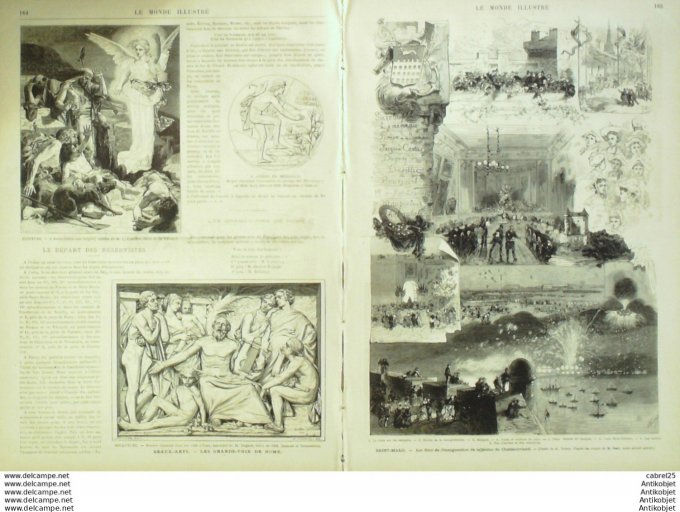 Le Monde illustré 1875 n°961 St Malo Combourg (35) Espagne Soe De Urgel Herzégovie Krupa Nantes (44)