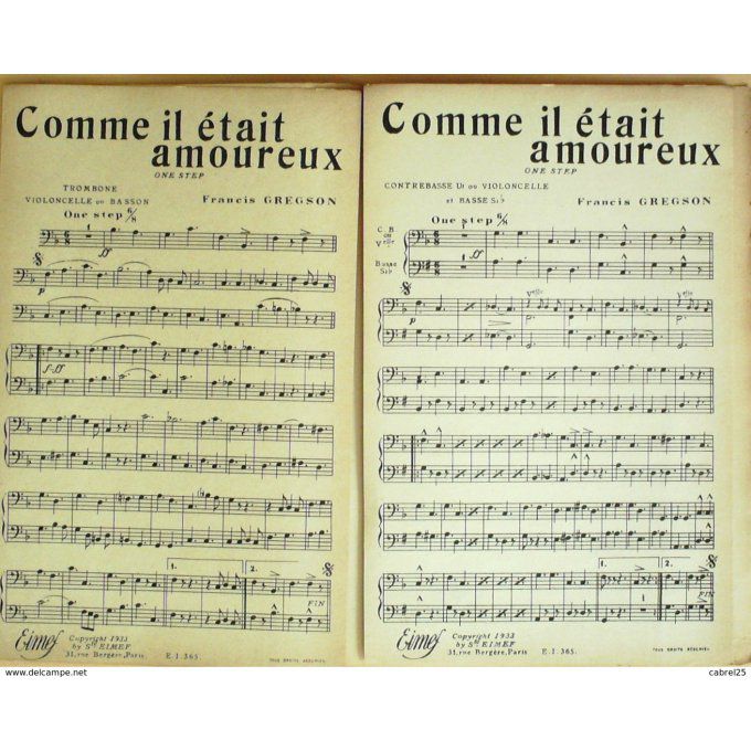 Tango Musette Orchestre Comme Il Etait Amoureux 1933