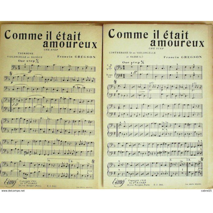 TANGO MUSETTE ORCHESTRE-COMME IL ETAIT AMOUREUX-1933