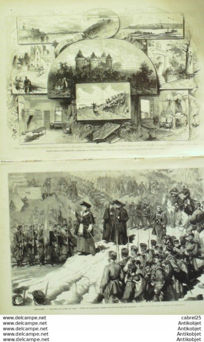 Le Monde illustré 1875 n°961 St Malo Combourg (35) Espagne Soe De Urgel Herzégovie Krupa Nantes (44)