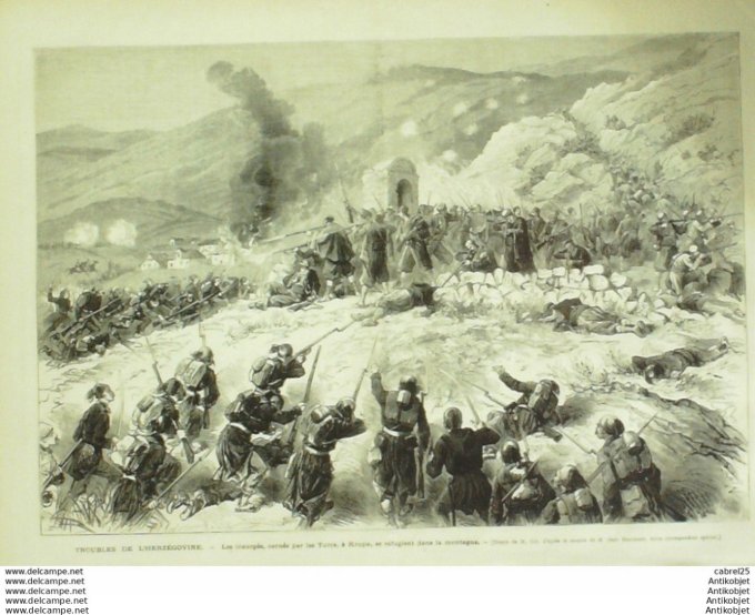 Le Monde illustré 1875 n°961 St Malo Combourg (35) Espagne Soe De Urgel Herzégovie Krupa Nantes (44)