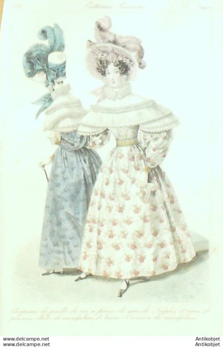 Costume Parisien 1831 # 2917 Robe mousseline de laine