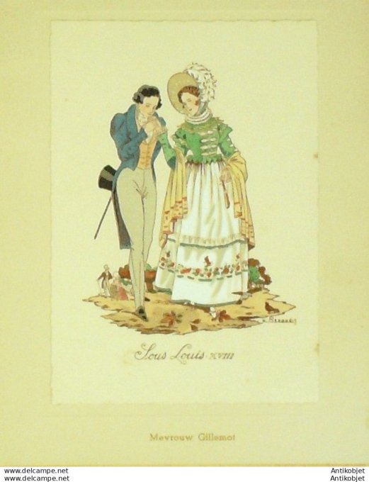 Menu illustré de Mariage Suzanne & Francis signé Renaudin Anvers 1954 2