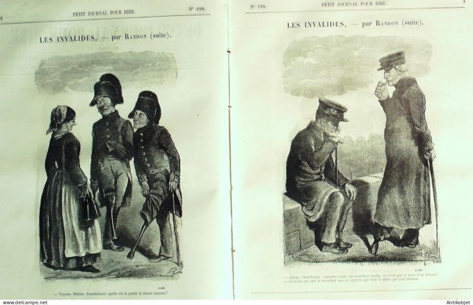 Petit journal pour Rire 1859 # 198 Les Invalides Randon