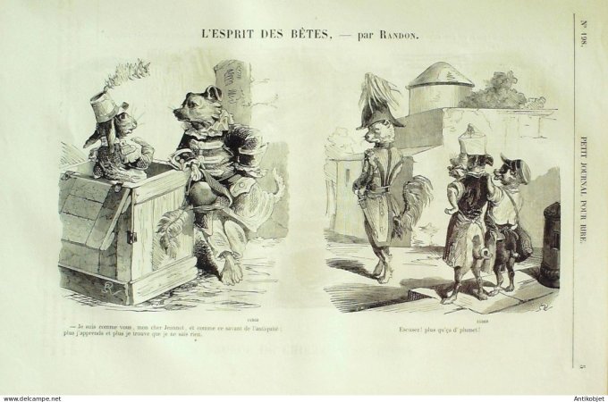 Petit journal pour Rire 1859 # 198 Les Invalides Randon