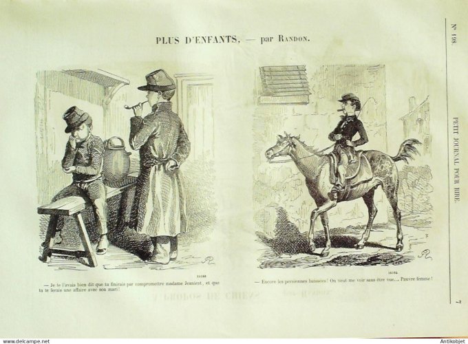 Petit journal pour Rire 1859 # 198 Les Invalides Randon
