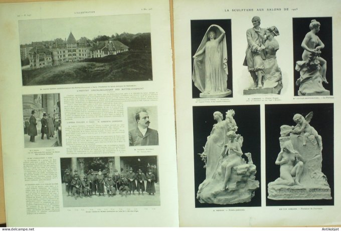 L'illustration 1905 n°3245 Edouard VII Belgique Liège Buttes-Chaumont Institut Ophtalmologique