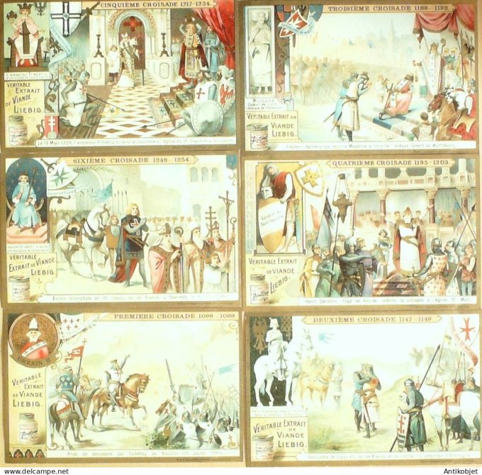 Chromo Liebig Sang  811 Croisades (1905)