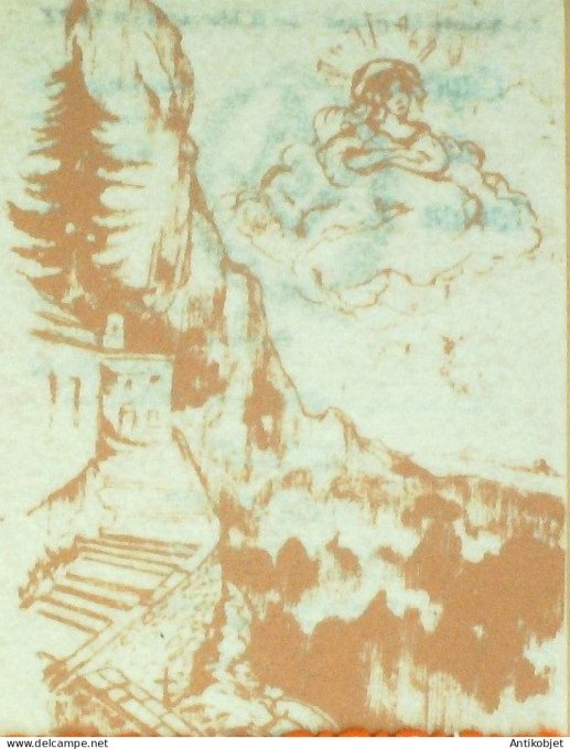 Menu fanion illustrant La Ste Beaume banquet Cayenne de Toulon 1992