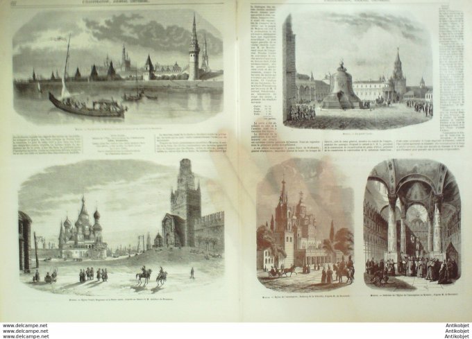 L'Illustration 1849 n°328 Russie MOSCOU KremlinFg PATROKKA expédition navale Sir FRANKLIN