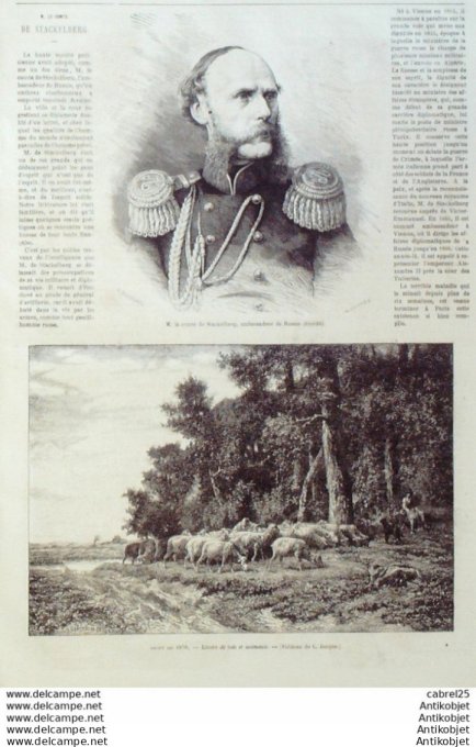 Le Monde illustré 1870 n°684 Elbeuf (76) Vienne (38) Statue Ponsard Italie Rome Cervara