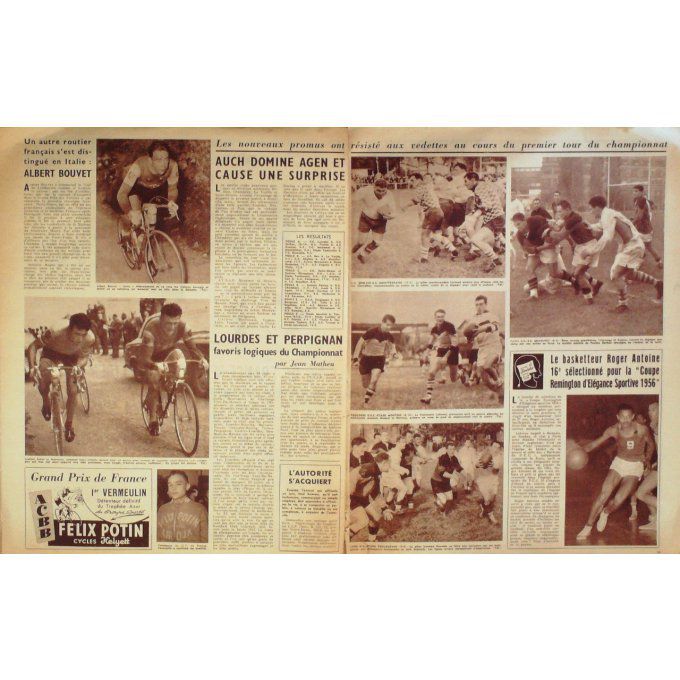 Miroir des Sports 1956 n° 597 22/10 TOUR LOMBARDIE FRANCE RUSSIE DARRIGADE BRETO