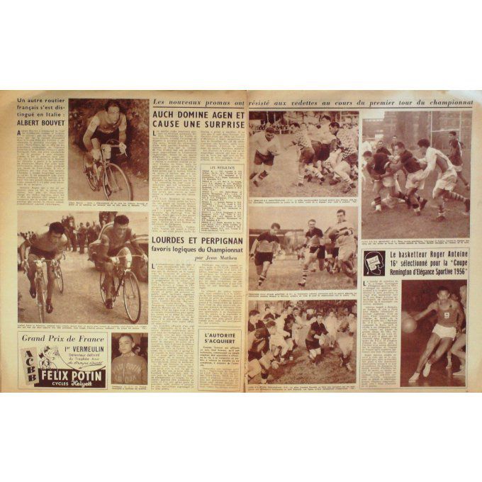 Miroir Des Sports 1956 #  597 22 Oct Tour Lombardie France Russie Darrigade Breto