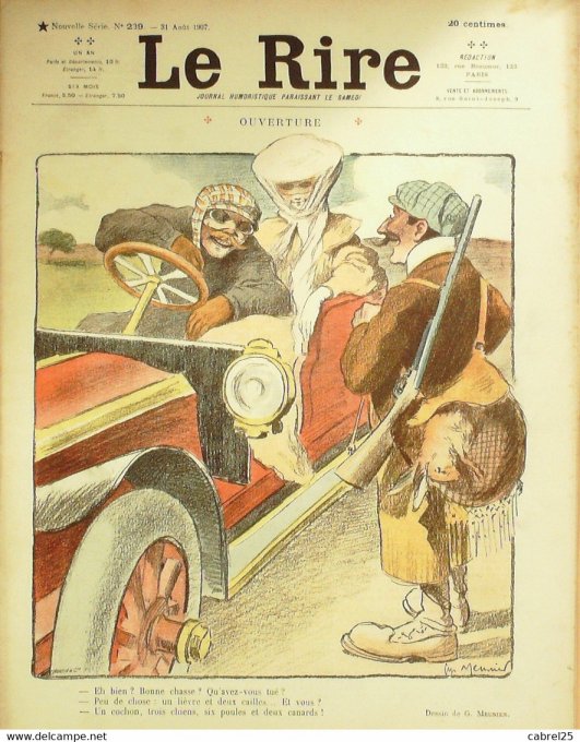 Le Rire 1907 n°239 Blix Meunier Goussé Hellé Florès Radiguet Huard Sala Huard Fau