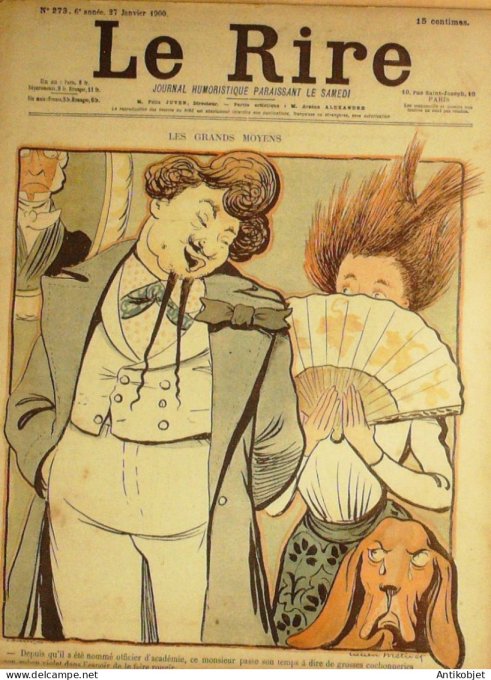 Le Rire 1900-01-27 # 273 Journal humoristique Ed.Originale Palme a Kademik