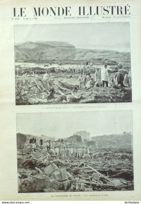 Le Monde illustré 1899 n°2189 Lagoubran Toulon (83) Boulogne/Mer (62) reine Victoria Vatica Léon XII