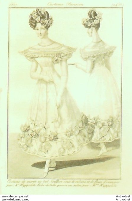 Costume Parisien 1827 # 2488 Costume de mariée au bal