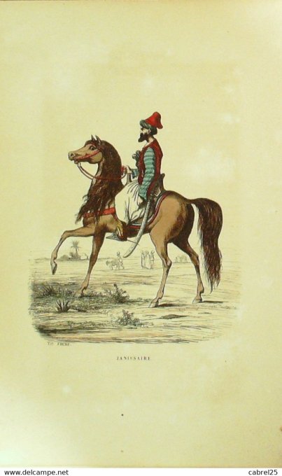 Turquie JANISSAIRE à cheval 1849