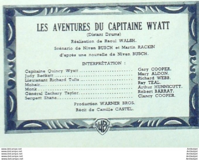Mon Film 328 52-12- 3 Les aventures du Capitaine Wyatt Gary Cooper Mary Aldon