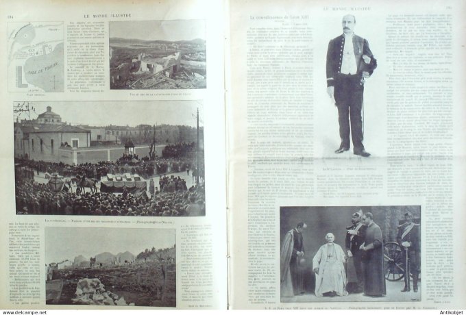 Le Monde illustré 1899 n°2189 Lagoubran Toulon (83) Boulogne/Mer (62) reine Victoria Vatica Léon XII