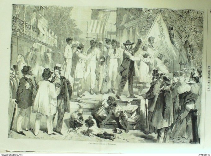 Le Monde illustré 1861 n°206 Italie Piemont Cvitella Del Tronton Etats-Nuis Richmond Marie-Antoinett
