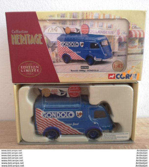 Renault 1000kg Biscuits Gondolo Tour de France 1:43 1965 coffret Corgi 1:43