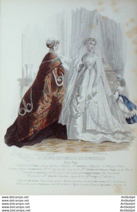 Journal des Dames Demoiselles 1867 # 866 (Maison Pieffort) mariée