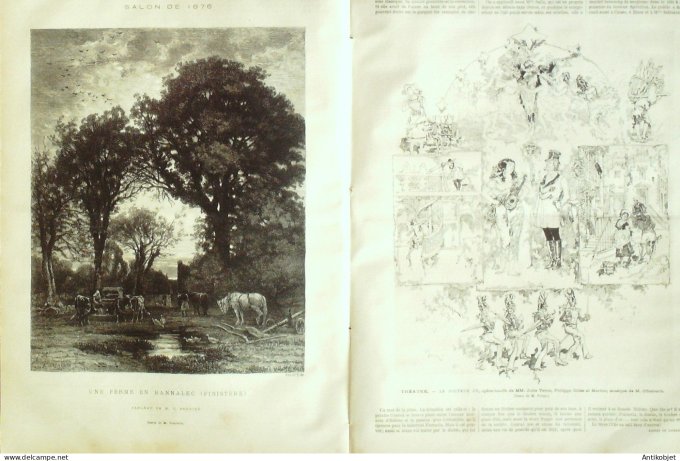 Le Monde illustré 1877 n°1038 Mine Sainte-Barbe (03) Bannalec (29) Belgique Blinche