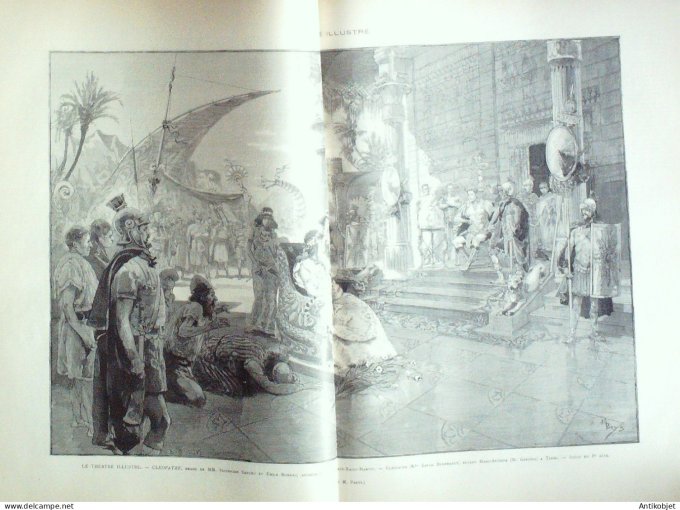 Le Monde illustré 1890 n°1753 Tahiti fort de Faiere Argenteuil (92) Bazeilles (08) Crypte